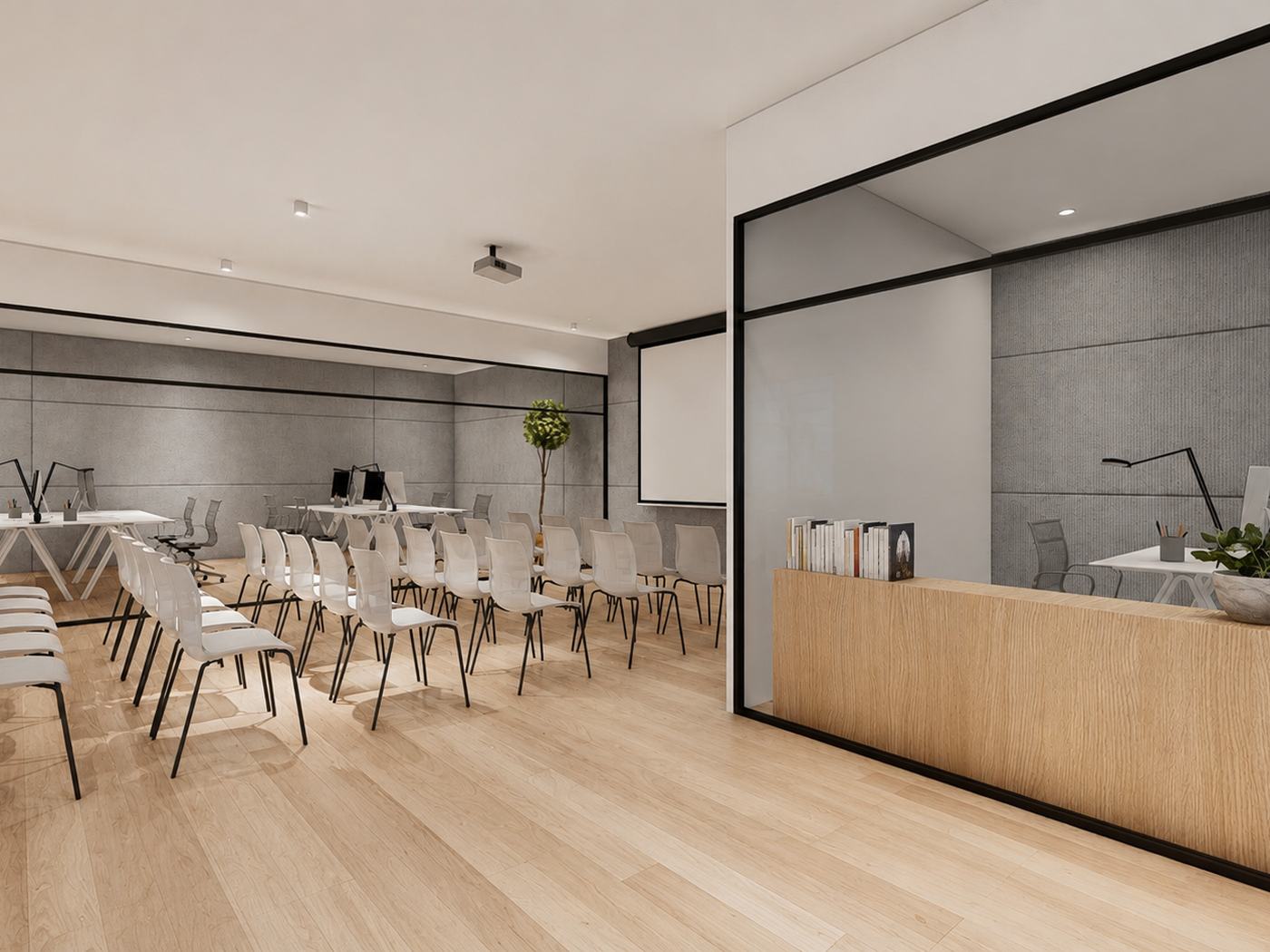 Headquarters Agrolab — Sala formación mostrador
