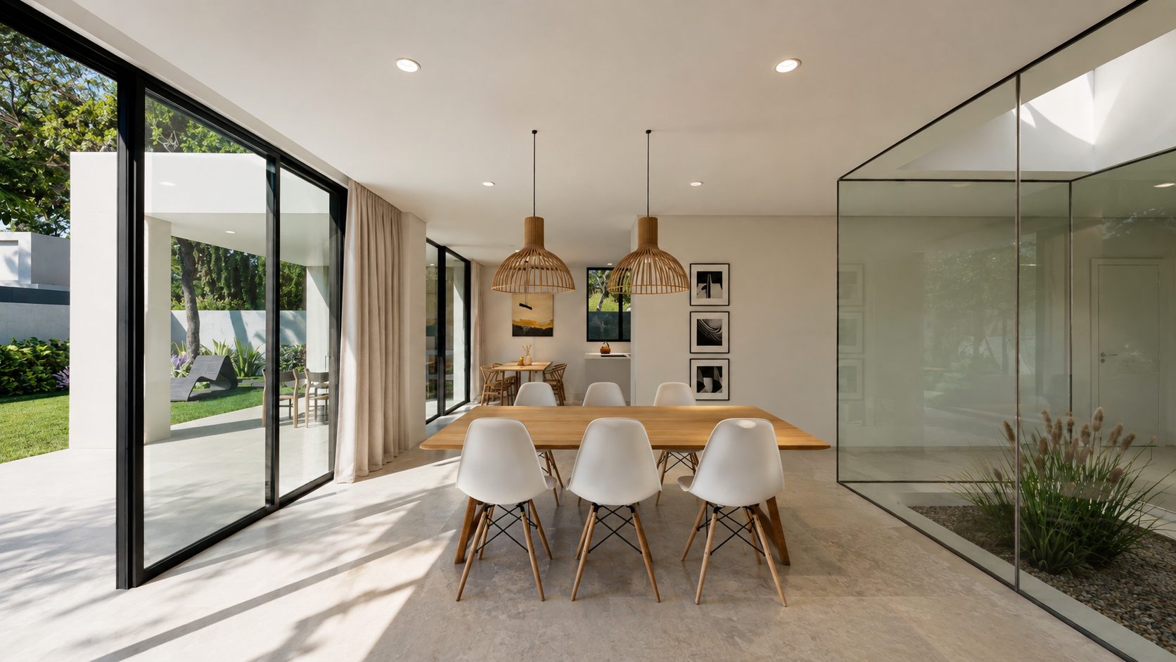 Casa Blancafort — Comedor vidrio