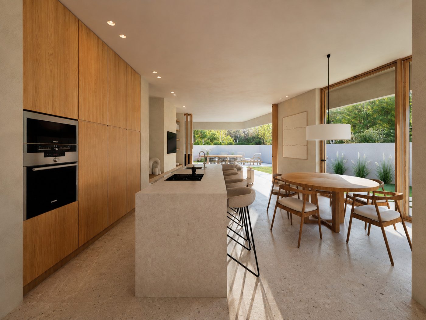 Casa LBC — Cocina comedor madera