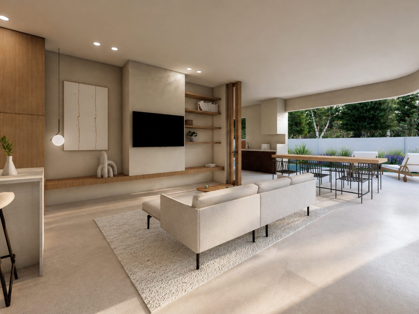 Casa LBC — Salón sofá comedor