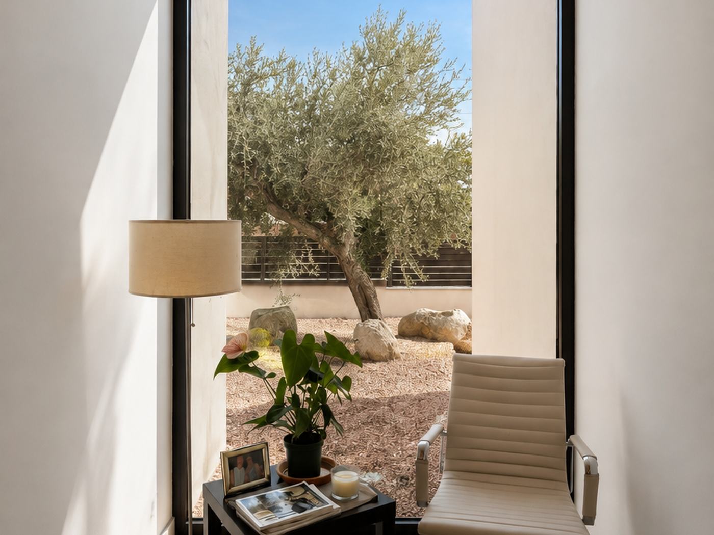 Casa Maresme — Rincón lectura olivo