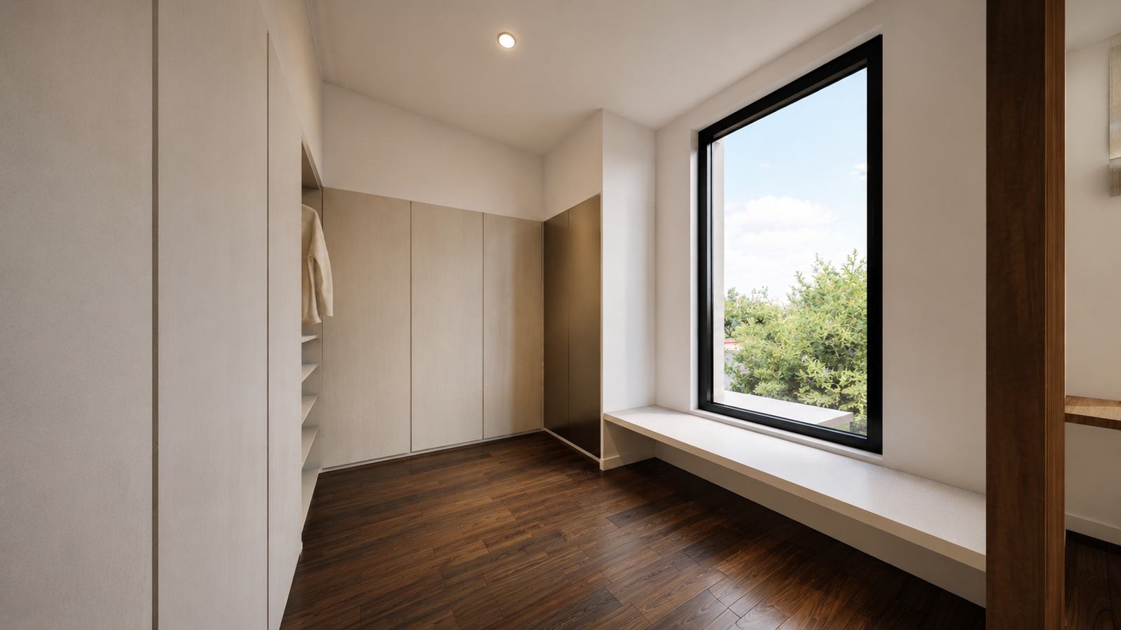 Ampliación Casa Marina — Dormitorio ventana banco