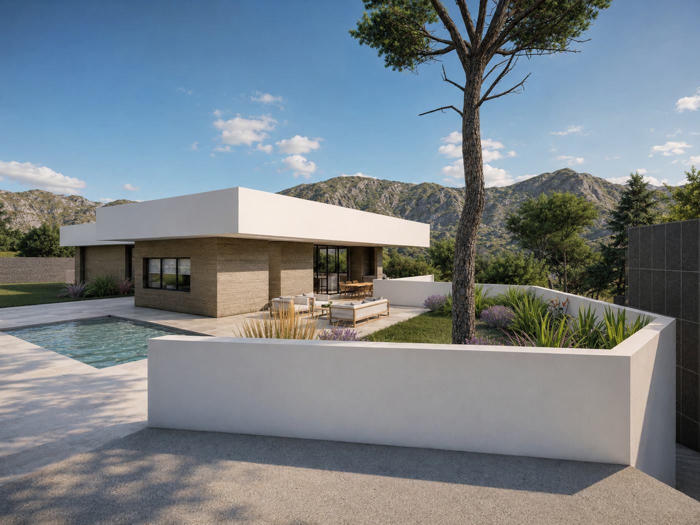 Casa TE — Piscina jardín