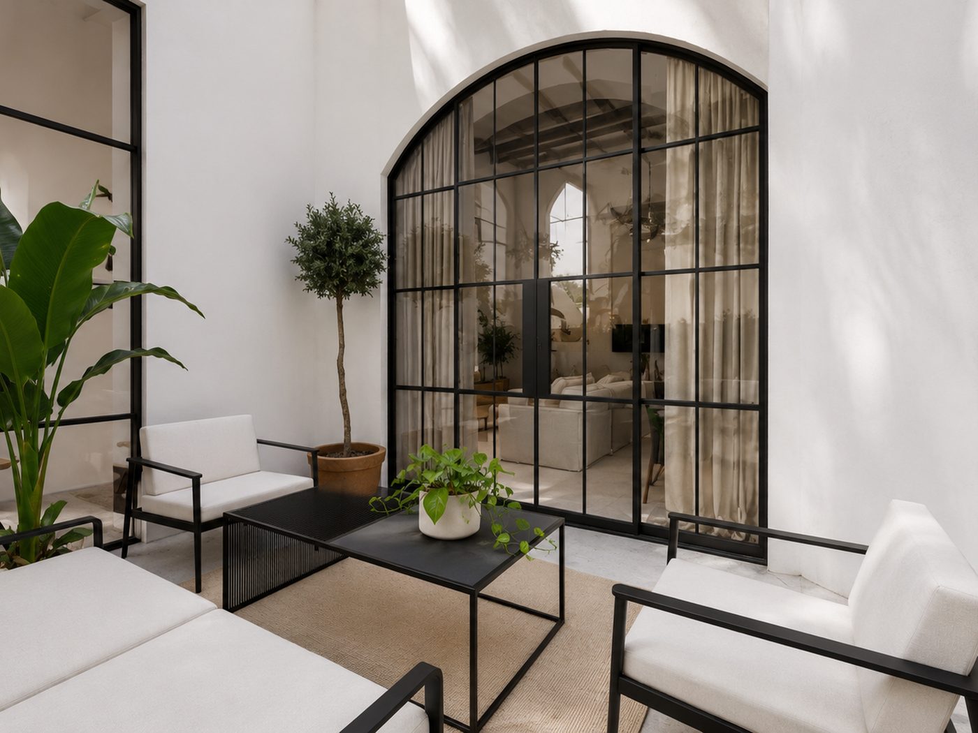 CU Purissima Sang — Salón puerta arco vidrio