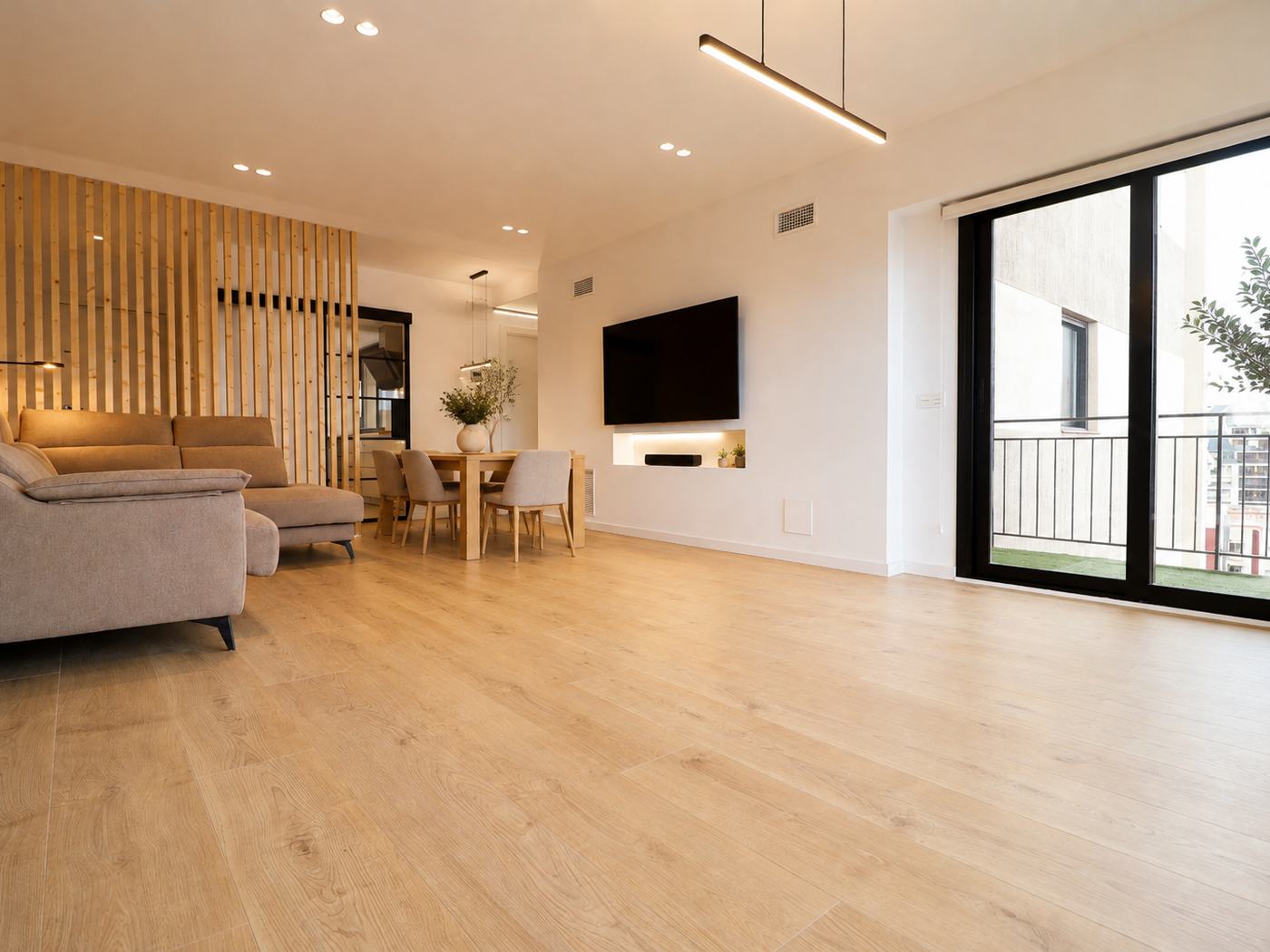 Reforma Espro — Salón chimenea