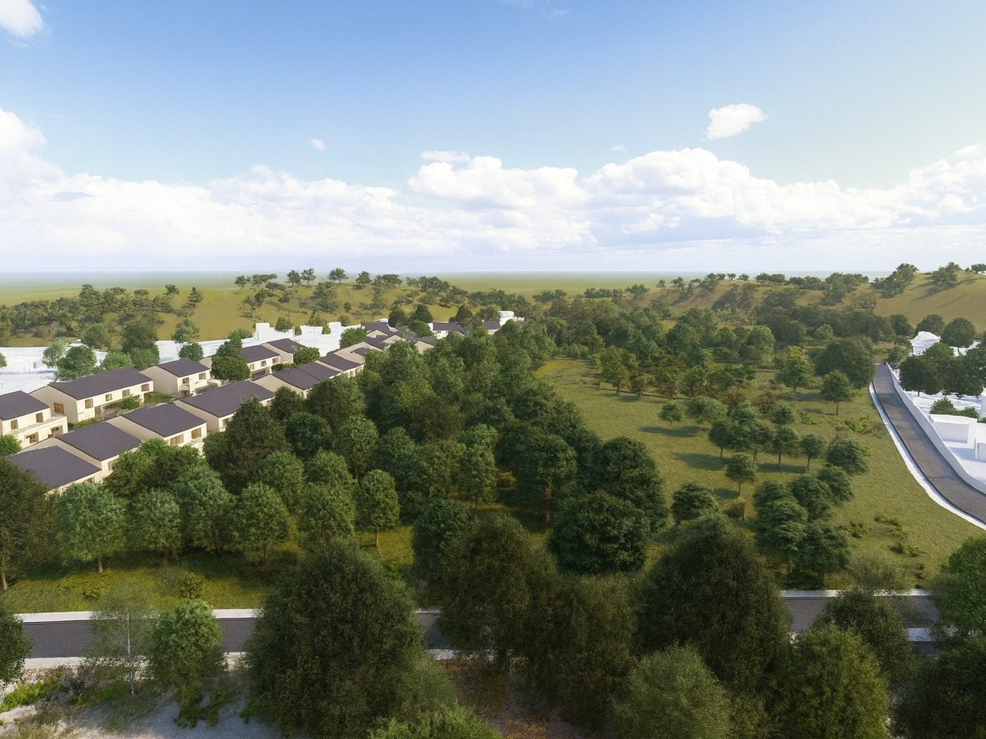 Urbanismo El Catllar — Vista aérea del desarrollo